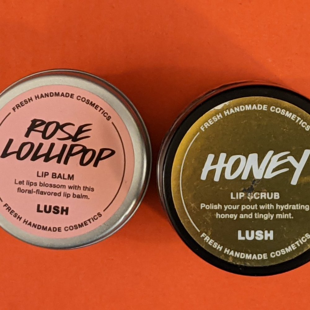 Lush lip balm and lip scrub. Unused